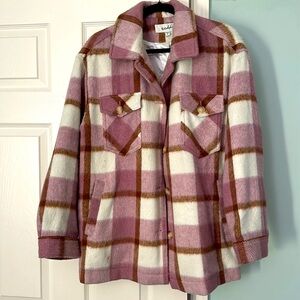 Women’s Fall/Winter Soft Pink Flannel Jacket by Sebby🧥💗🤍